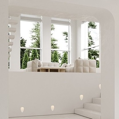 Outdoor Lighting white staircase
